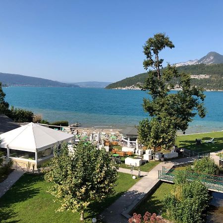 Logement Atypique Avec Vue Unique Panoramique Sur Le Lac D'Annecy, Dans Une Residence Avec Plage Et Ponton Privee Sur La Commune De Duingt Zewnętrze zdjęcie