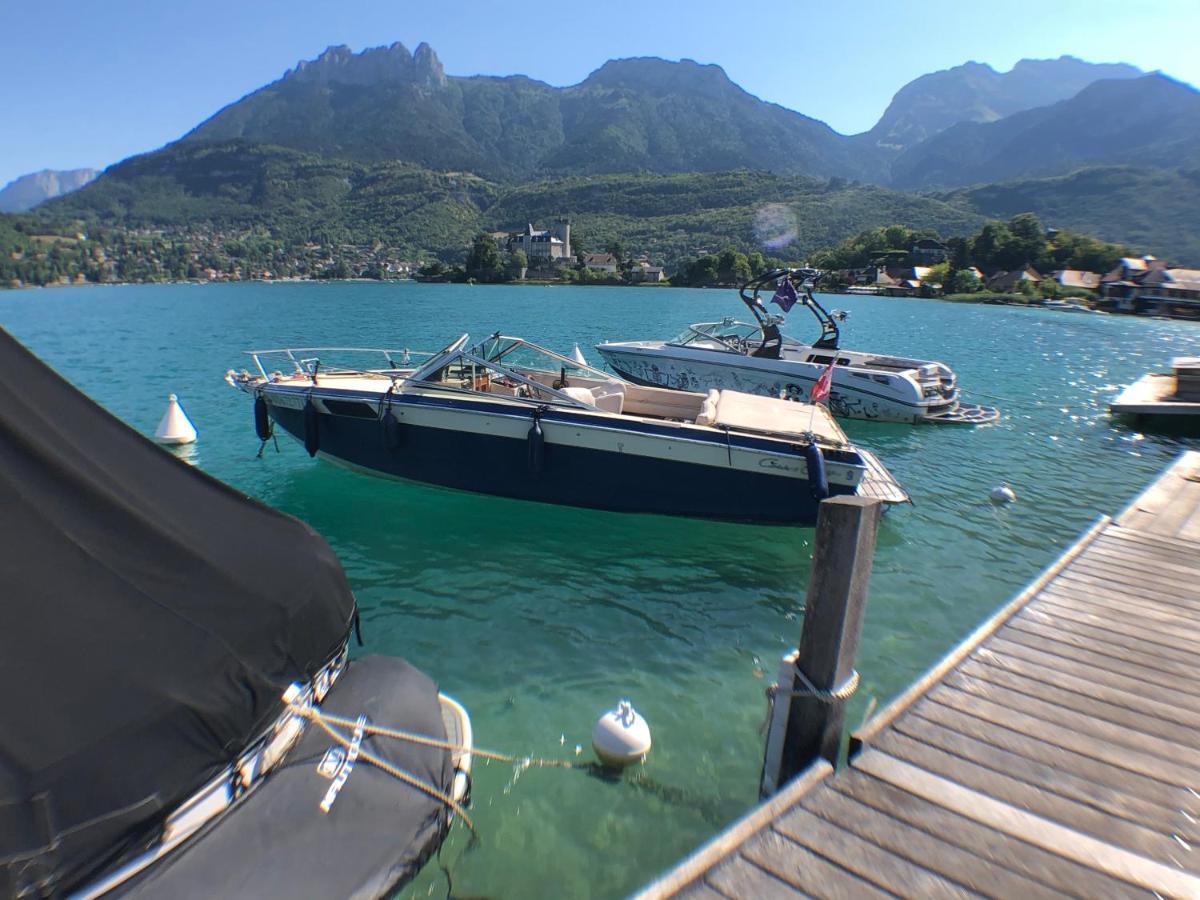 Logement Atypique Avec Vue Unique Panoramique Sur Le Lac D'Annecy, Dans Une Residence Avec Plage Et Ponton Privee Sur La Commune De Duingt Zewnętrze zdjęcie